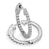 14kt Gold In/Out Diamond Hoop Earrings - .50ct - 20mm