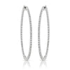14kt Gold Diamond Hoop Earrings - 1.50ct - 50mm