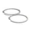 14kt Gold Diamond Hoop Earrings-40mm-1.25ct