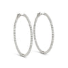 14kt Gold Diamond Hoop Earrings-40mm-1.25ct