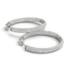 14kt  Gold Diamond Hoop Earrings - 16mm - 1ct.