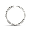14kt  Gold Diamond Hoop Earrings - 16mm - 1ct.