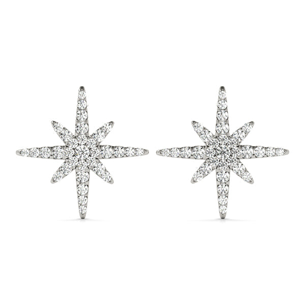 14kt Gold Diamond Earrings - D.65ct