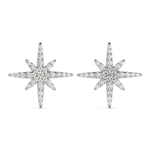 14kt Gold Diamond Earrings - D.65ct