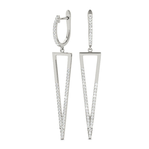 14kt Gold Diamond Earrings - D.60ct.