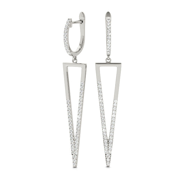 14kt Gold Diamond Earrings - D.60ct.