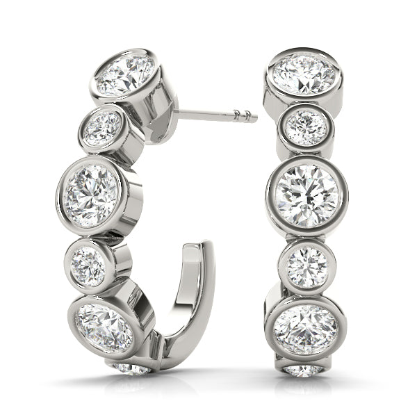 14kt Gold Diamond Earrings - D.65ct