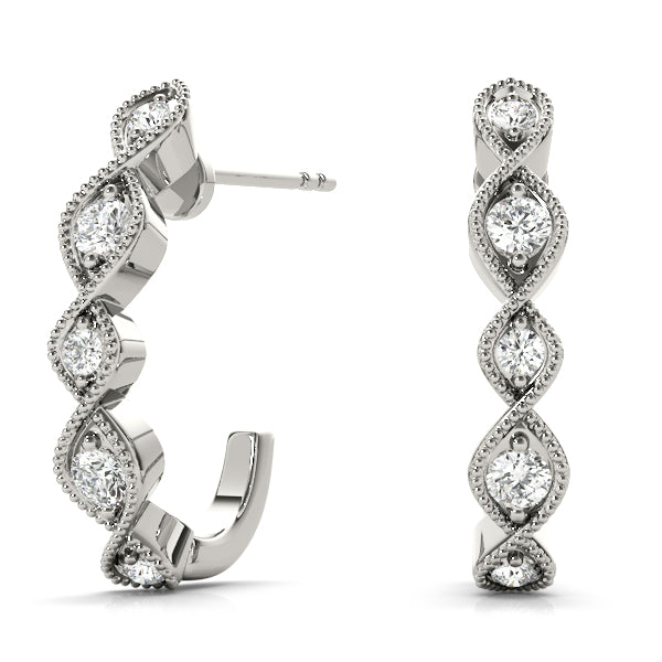 14kt Gold Diamond Earrings - D.25ct