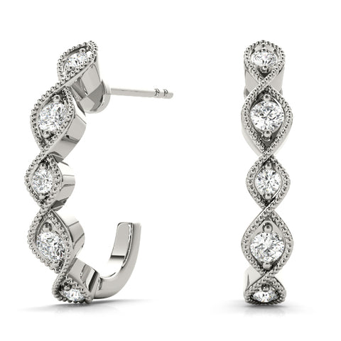 14kt Gold Diamond Earrings - D.25ct