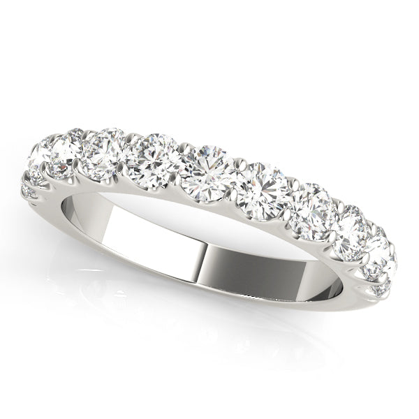 14kt Gold Diamond Wedding Band - Prong Set - Diamond 1.65ct