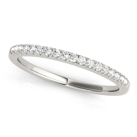14kt Gold Diamond Wedding Band - Prong Set - Diamond .40ct