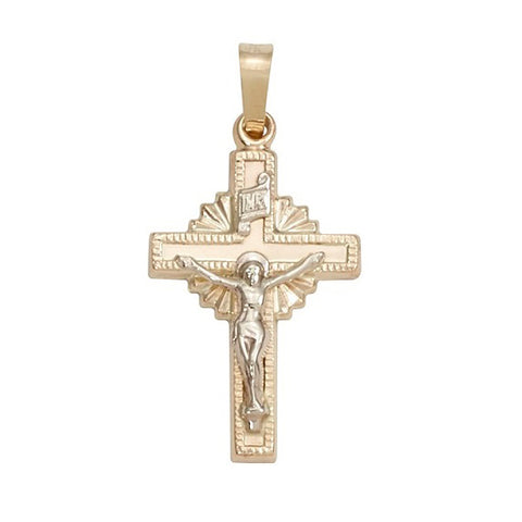 10kt Gold Crucifix - 1" x 1/2"
