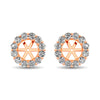 14K Rose Gold Diamond 1/2 Ct.Tw. Earrings Jacket