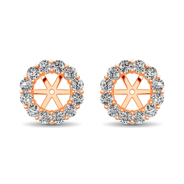 14K Rose Gold Diamond 1/2 Ct.Tw. Earrings Jacket