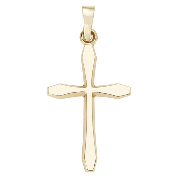 14kt Yellow Gold Cross - High Polish - 1" x 3/4"
