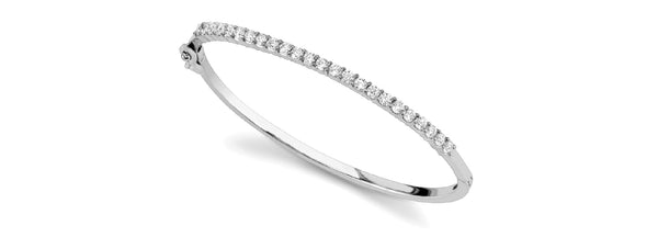14kt Gold Diamond Bangle Bracelet - Dia. 2ct