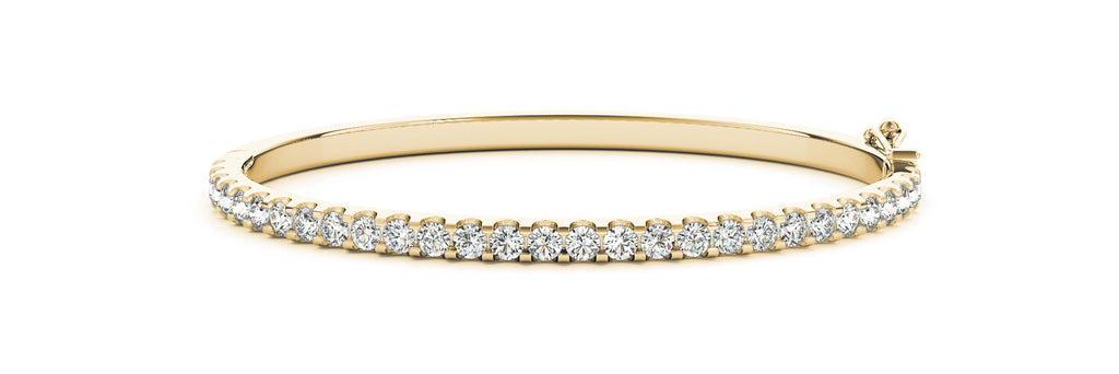 14kt Yellow Gold Diamond Cuff Bangle Bracelet - Dia. 1.25ct