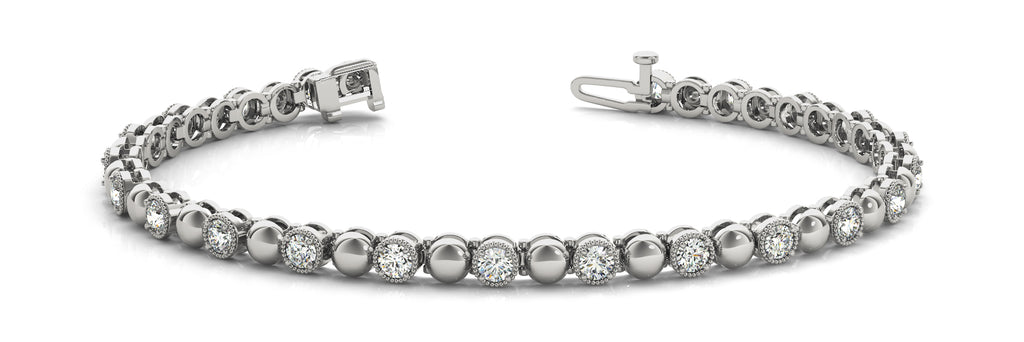 14kt Gold Diamond Tennis Bracelet - Dia. .65ct