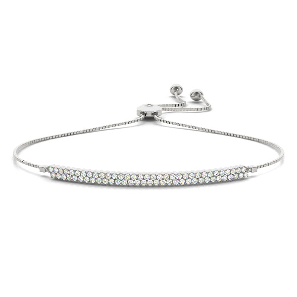14kt Gold Diamond Bolo Adjustable Bracelet - Dia .50ct