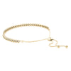 14kt Gold Diamond Bolo Adjustable Bracelet - Dia .62ct