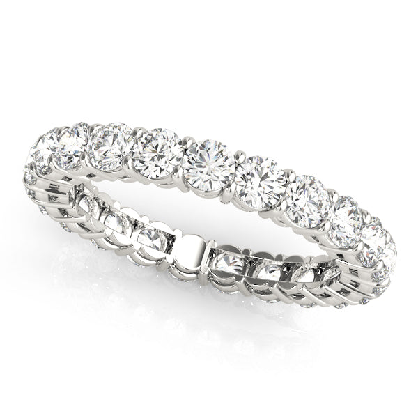 Ladies Common Prong Diamond Eternity Ring with Airline - Dia. 1.75ct