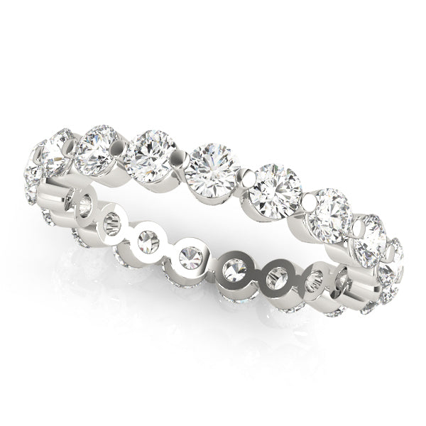 Ladies Single Shared Prong Diamond Eternity Ring - Diamond .75ct