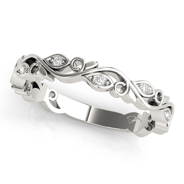 14kt Gold Stackable Ring with Diamonds