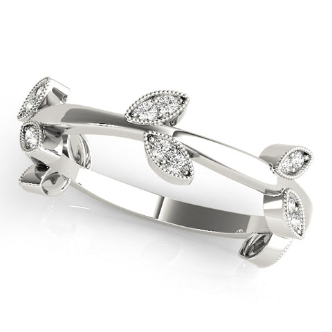 14kt Gold Stackable Ring with Diamonds
