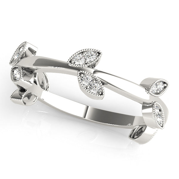 14kt Gold Stackable Ring with Diamonds
