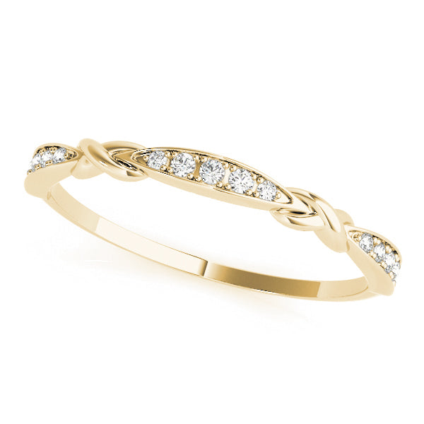 14kt Gold Stackable Ring with Diamonds