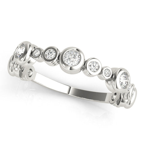 14kt Gold Stackable Ring with Diamonds
