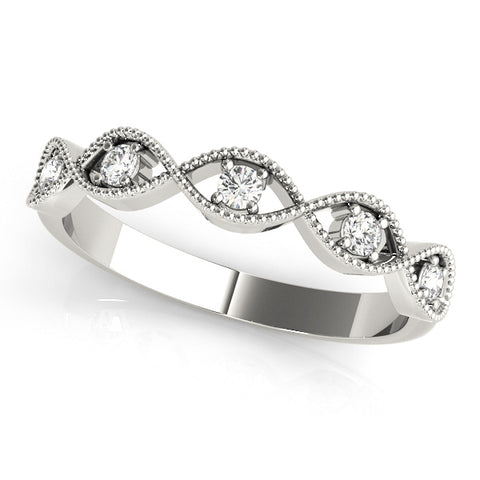 14kt Gold Stackable Ring with Diamonds