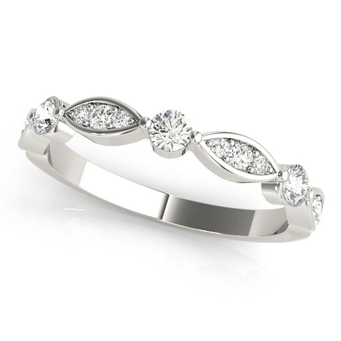 14kt Gold Stackable Ring with Diamonds