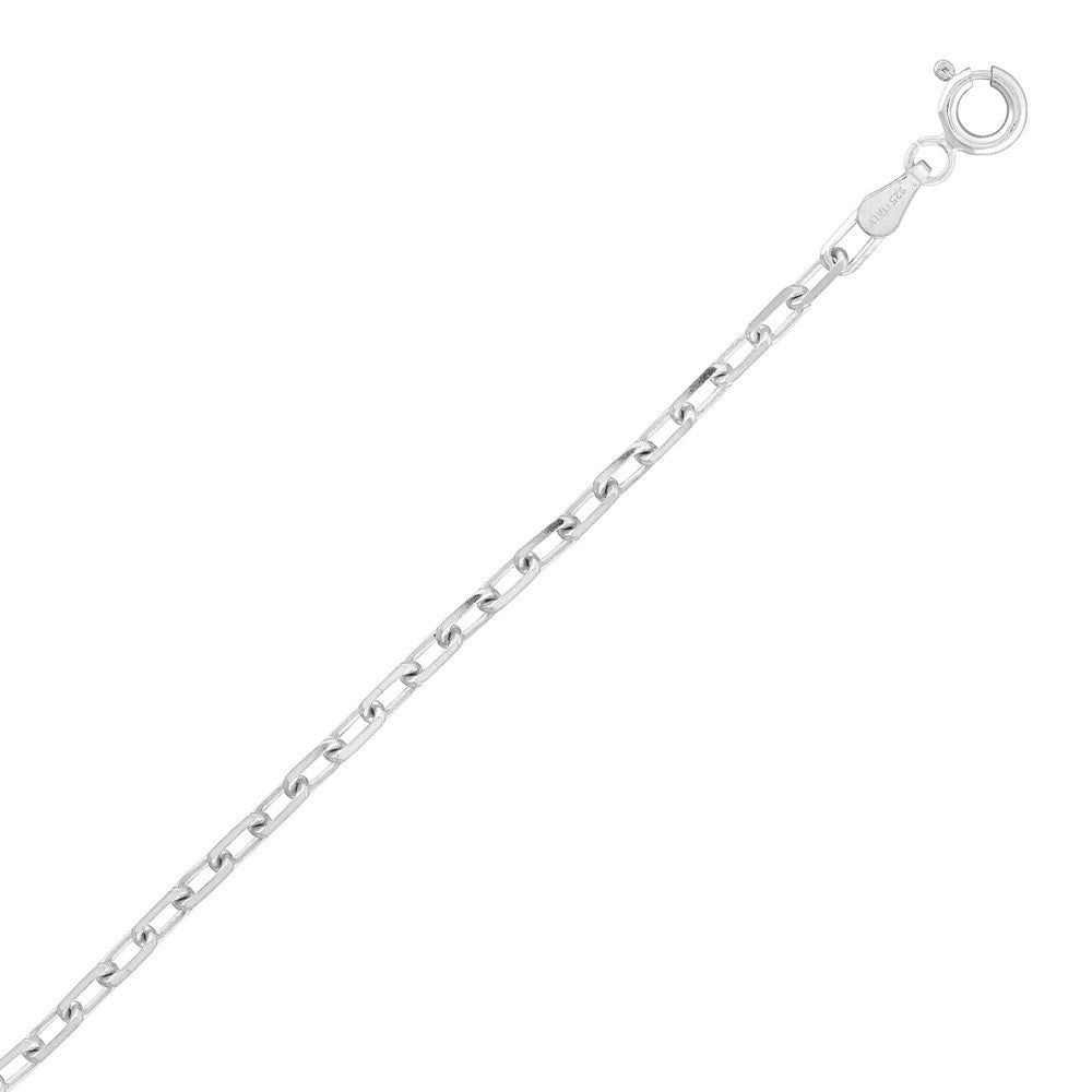 Sterling Silver 3mm Anchor Chain - Silver Plated