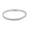 Sterling Silver and Steel Bracelet with Diamonds