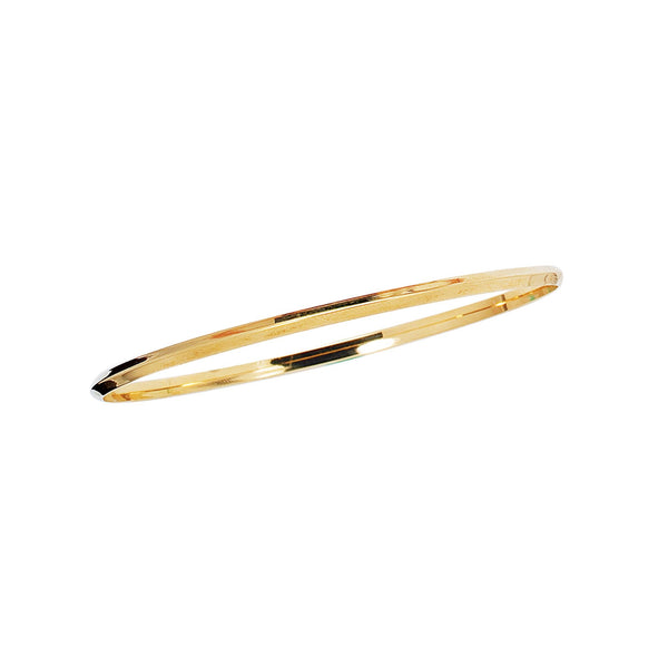 14kt 8 inches Yellow Gold 2.75mm Shiny Round Stackable Bangle