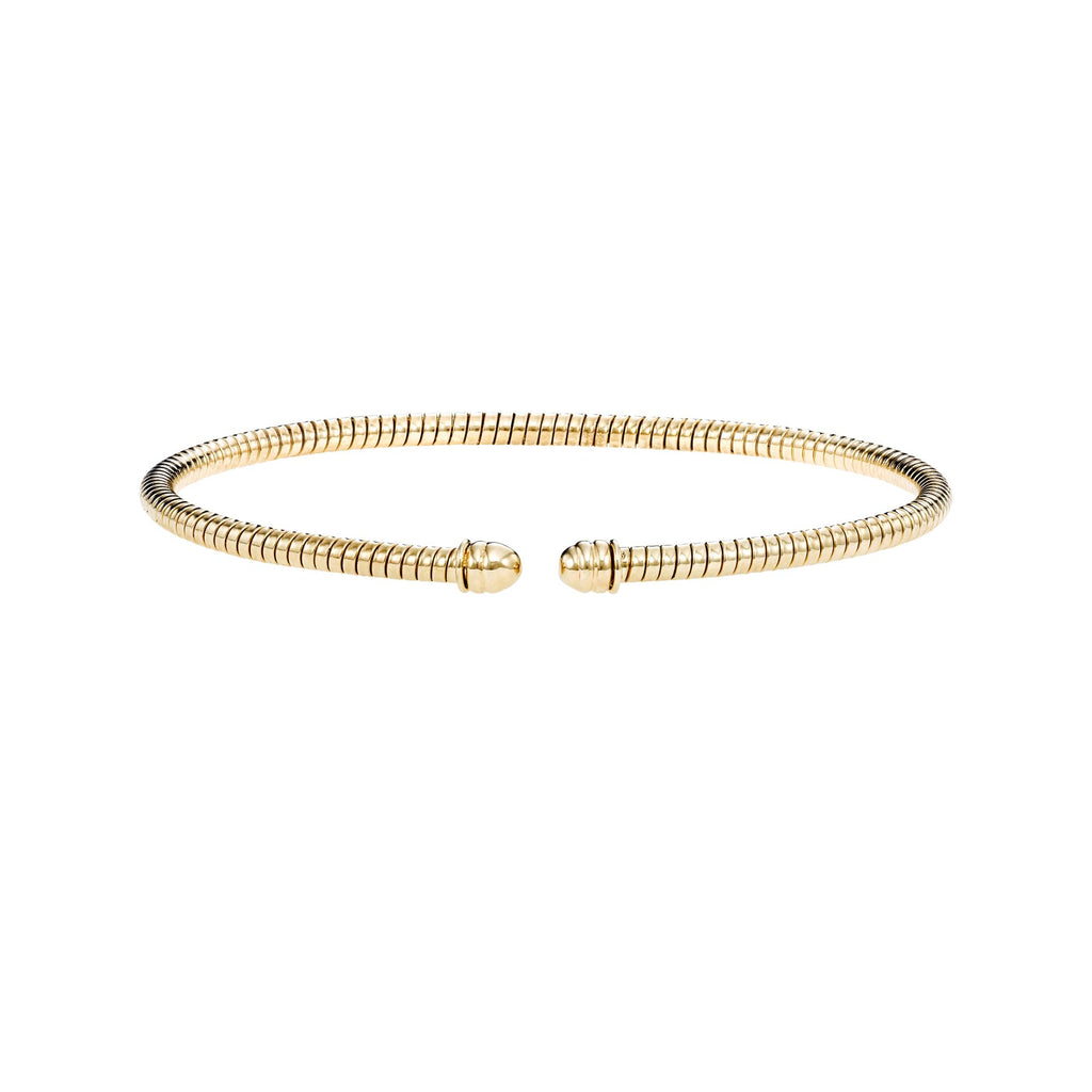 14kt Gold 7 inches Yellow Finish 3mm Bangle
