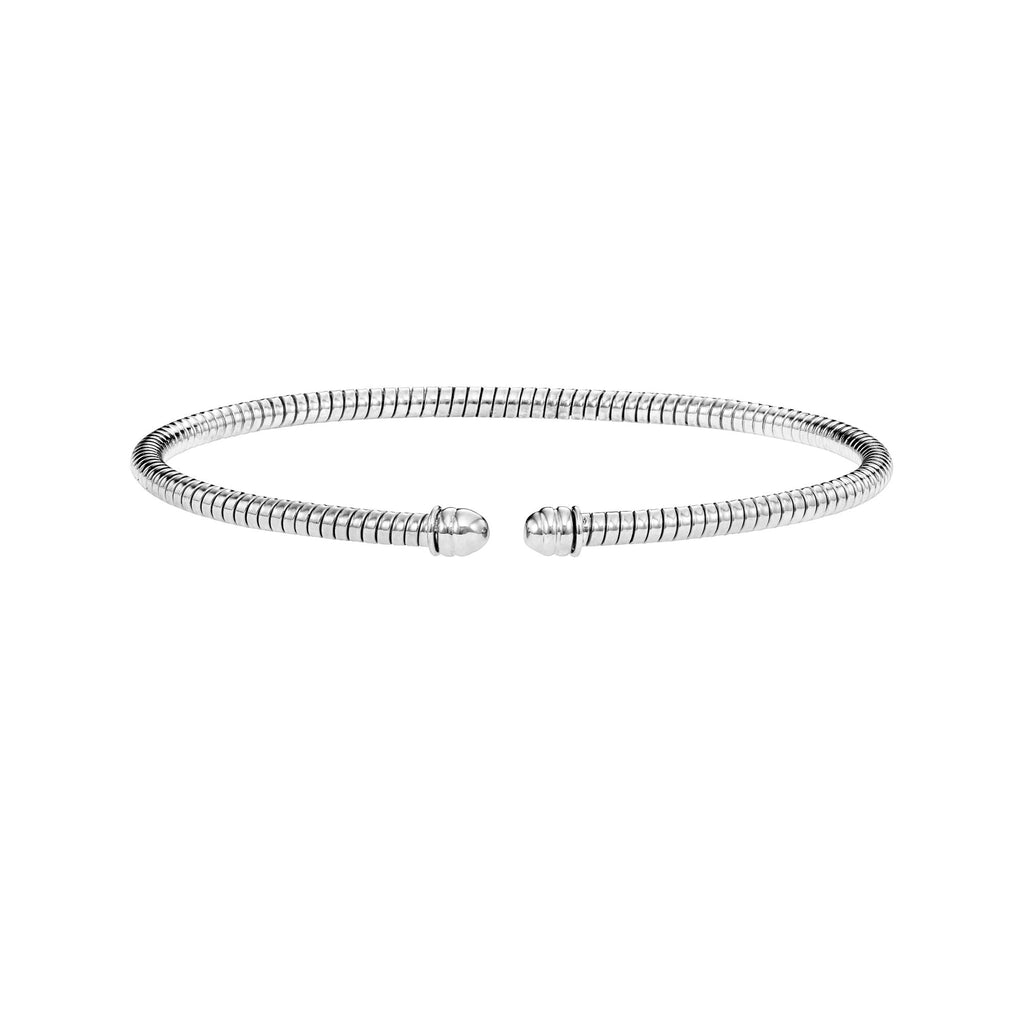 14kt Gold 7 inches White Finish 3mm Bangle