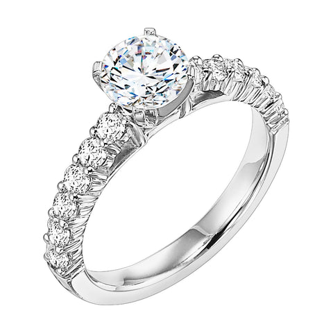 Contemporary Prong Engagement Ring