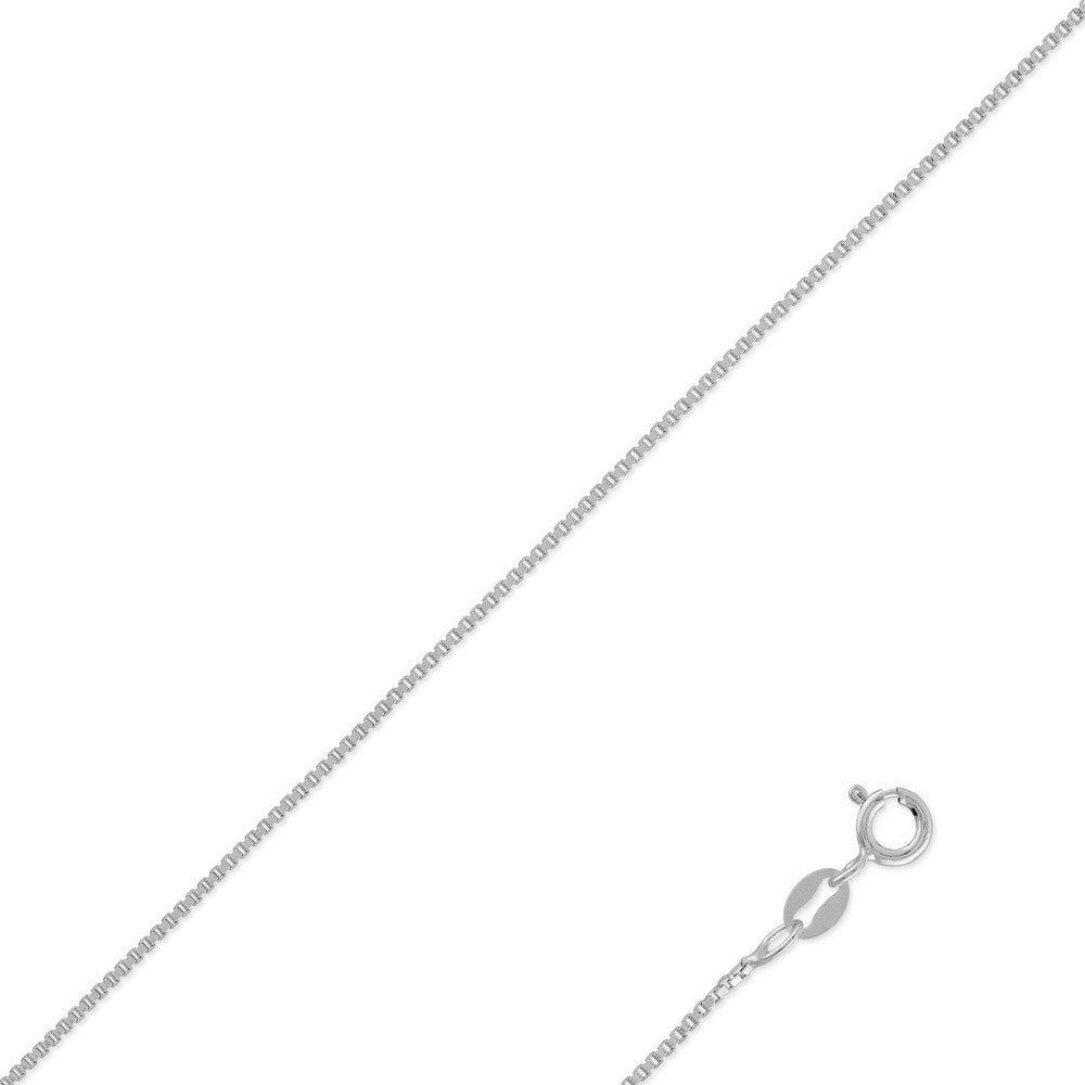 22" Sterling Silver 1.6mm Box Chain