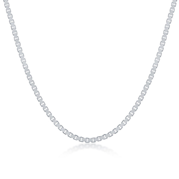 22'' Sterling Silver 1.8mm Box Chain - Silver Plated