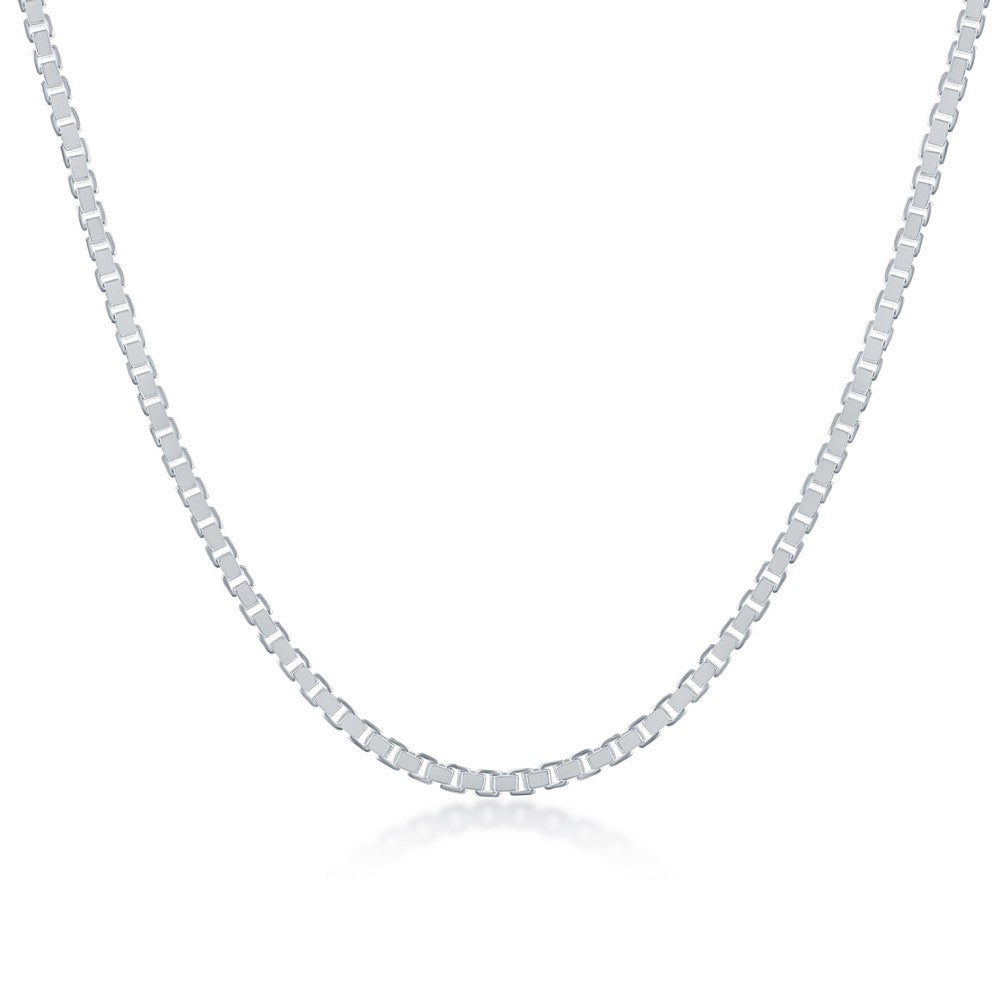 22'' Sterling Silver 1.8mm Box Chain - Silver Plated