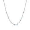 Sterling Silver 2MM Cuban Chain - Silver Plated