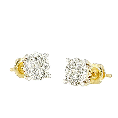 14KY 0.50CTW DIAMOND LUNA CLUSTER EARRINGS