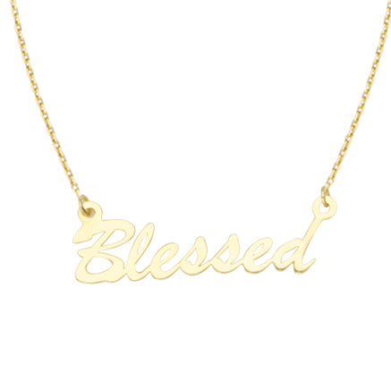 14kt Yellow Gold 'Blessed' Necklace