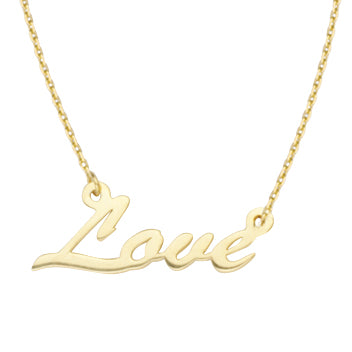 14kt Yellow Gold 'Love' Necklace