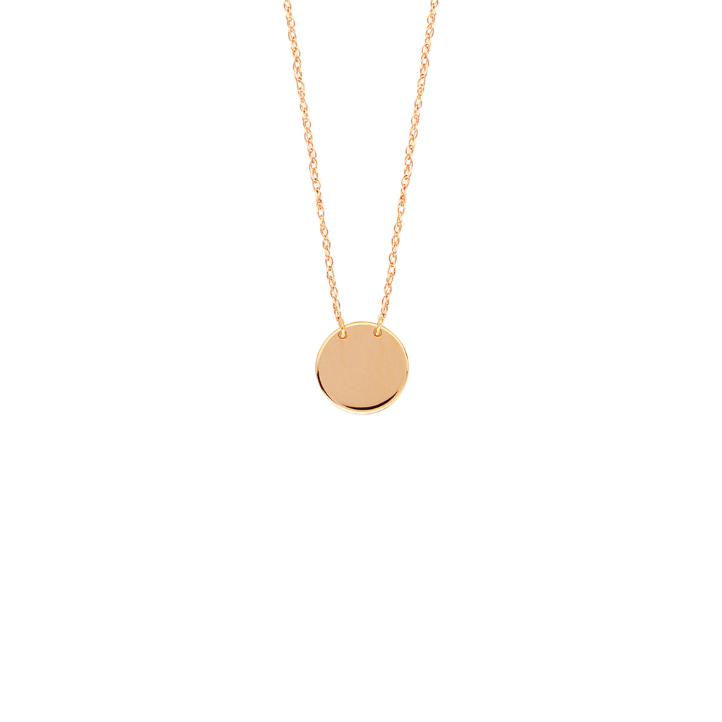 Copy of 14kt Rose Gold Engraveable Disc - 9mm