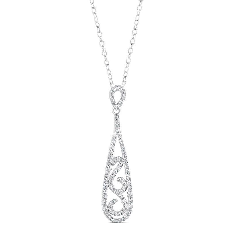 Sterling Silver Pendant with Diamonds