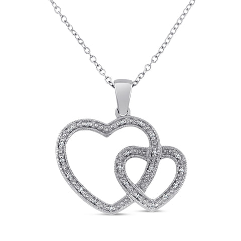Sterling Silver Heart Pendant with Diamonds (CALL FOR PRICING AND AVAILABILITY)