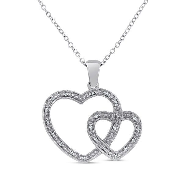 Sterling Silver Heart Pendant with Diamonds (CALL FOR PRICING AND AVAILABILITY)